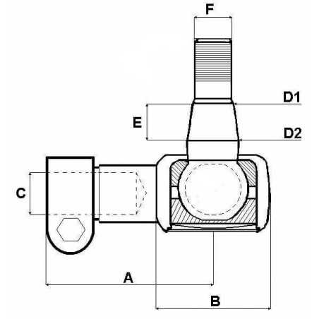 Rotule de direction UNIVERSEL SHP198KR