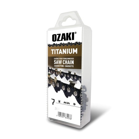 Chaîne semi carrée, 3/8" 050 (1,3mm) low pro, induction titane - 40 entraîneurs OZAKI ZK38LP50TI-E40