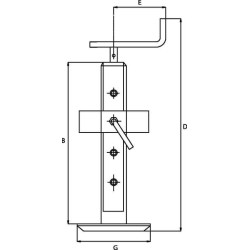 Béquille de remorque UNIVERSEL STRV80F1