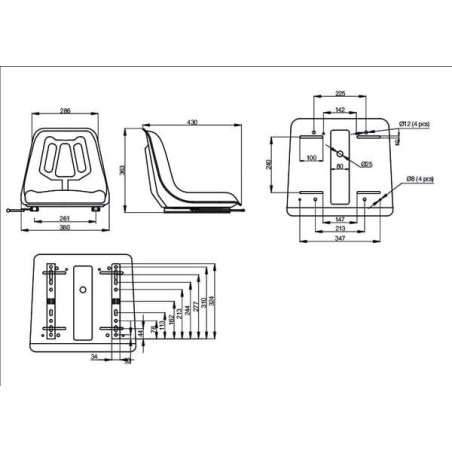 Sitz aufhängung GOPART TS12000GP