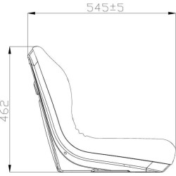 Asiento de PVC amarillo GOPART TS19300GP