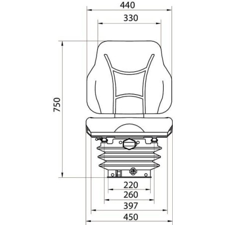 Sitz aufhängung mechanische GOPART TS43100GP