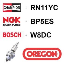Plug OREGON - CHAMPION RN11YC - NGK BP5ES - BPR5ES - BOSCH
