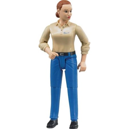 Figurine féminine avec pantalon bleu BRUDER U60408