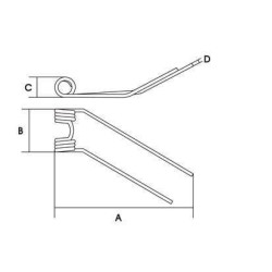 Dent de faneuse VAPORMATIC VLH7029