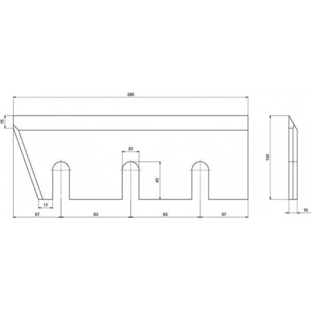 Lame de broyeur UNIVERSEL WCB00714