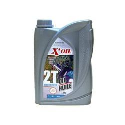 Huile  2 temps semi-synthétique X'OIL pour tronçonneuse - 2 litres