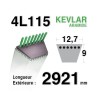 COURROIE KEVLAR 4L1150 - 4L115 - HUSQVARNA 532442781 - 583566401 - JONSERED - 14993 - JOHN DEERE - 107-17HS
