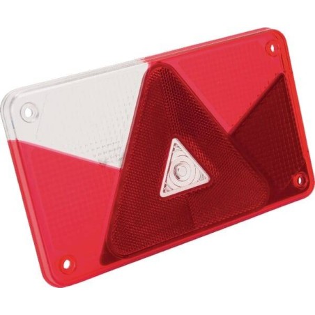 Light lens'red/transparent rectangular rear/left Aspöck