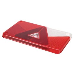 Light lens'red/transparent rectangular rear/right Aspöck