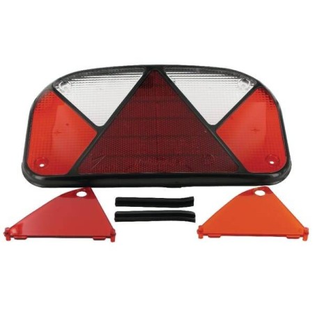 Light lens'red/transparent/amber rectangular LH/RH/rear