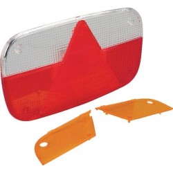 Light lens'red/transparent rectangular LH/RH/rear Aspöck