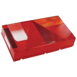 Light lens'red/transparent/amber rectangular rear/right