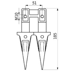 Dedo doble Tiroler UNIVERSAL 1104212100N