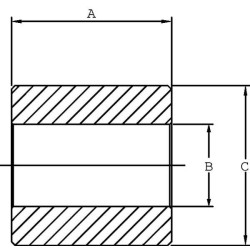 Buchse 20,25x35 L:40 CRONUS UNIVERSAL DC39BEVA050B