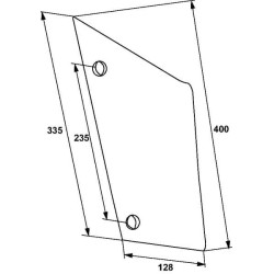 Streichblechvorderteil R. gebogen H5 GREGOIRE BESSON 173474