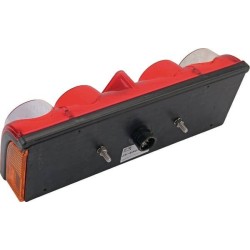 Rear light RH rectangular 24V transparent/red'bolt