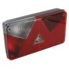 Rear light LH rectangular 12V red/transparent bolt