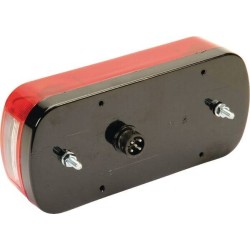 Rear light rectangular 12V red/amber bolt on'218xMidipoint