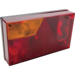 Rear light LH rectangular 12V red/amber bolt on'Multipoint