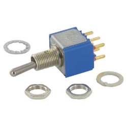 Switch mini on-off-on 2-pole APEM 5249CDB