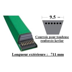 COURROIE  KEVLAR 3L28 - 3L280 - HONDA 23161-VA9-K41 - MTD 754143 / 90-47-956 - ARIENS 72048 ... 