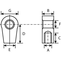 Anschlussauge Alu. UNIVERSAL CA92267