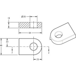 Toröse 3/4 dia UNIVERSAL TO8253B