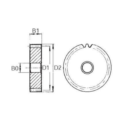 Spur gear module 5 - Z:48 UNIVERSAL MOD548