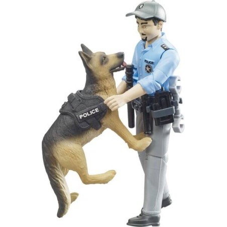 Figurine de policier avec chien BRUDER U62150