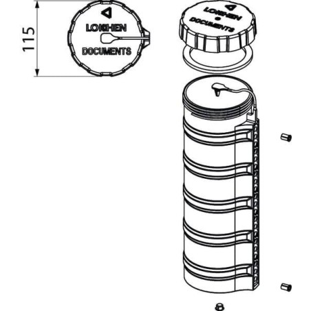 Documentholder cylindrical LOKHEN 603000100