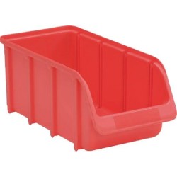 Storage box 146x318x127mm 4.24l capacity red polypropylene
