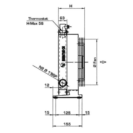 Oil-cooler by-pass 12V 48-60C EMMEGI OK2015KBV12301