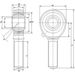 Tête de rotule MAC-POWER GAKR8PB