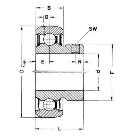 Roulement à billes NSK NWB00826