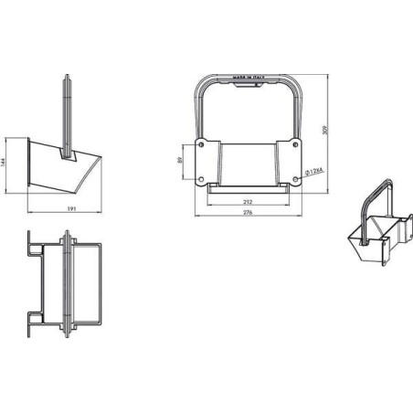 Chock holder plastic E53 LOKHEN 600180100
