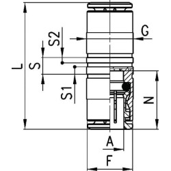 Push-in fitting CAMOZZI 658010