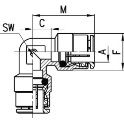 Push-in fitting CAMOZZI 655010