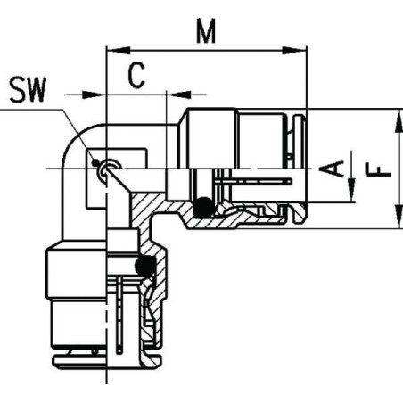 Steckverschraubung CAMOZZI 655010
