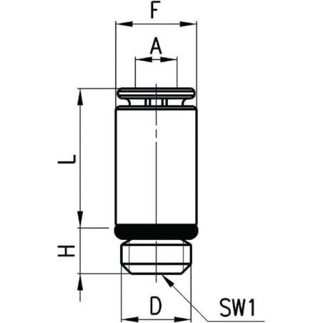 Push-in fitting CAMOZZI 6512618M
