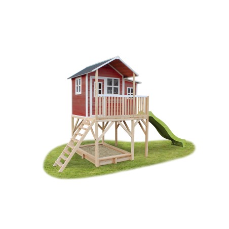 EXIT Loft 750 cabane de jeu en bois - rouge