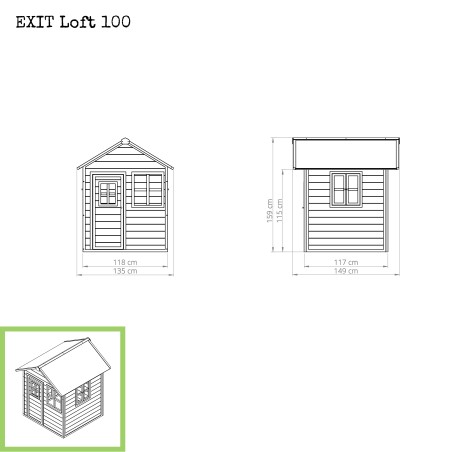 EXIT Loft 100 cabane de jeu en bois - naturel
