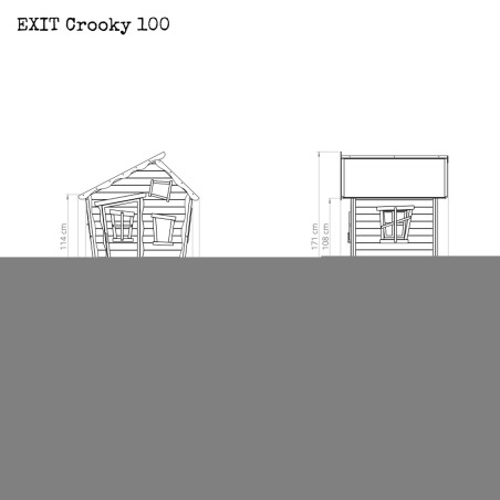 EXIT Crooky 100 cabane de jeu en bois - gris-beige