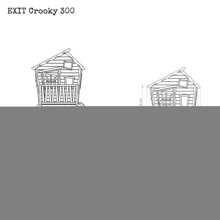 EXIT Crooky 300 cabane de jeu en bois - gris-beige