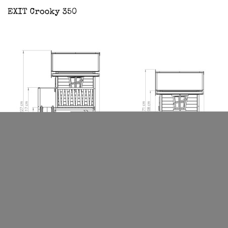 EXIT Crooky 350 cabane de jeu en bois - gris-beige
