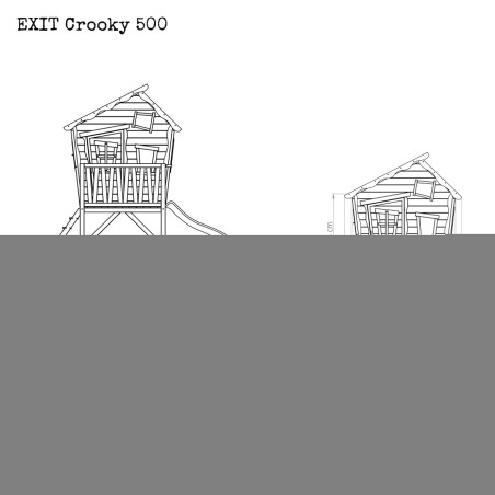 EXIT Crooky 500 cabane de jeu en bois - gris-beige