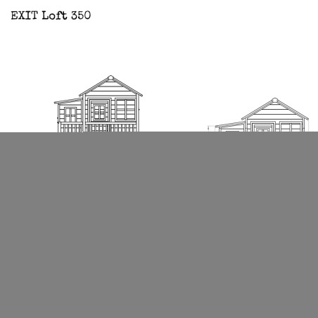 EXIT Loft 350 cabane de jeu en bois - rouge