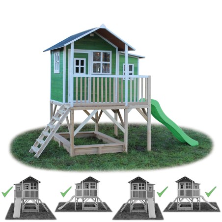 EXIT Loft 550 cabane de jeu en bois - vert