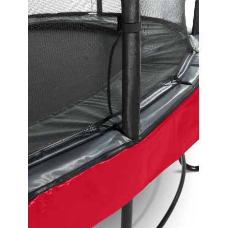 EXIT Trampoline Elegant Premium ø253cm avec filet de sécurité Deluxe - rouge