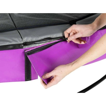 EXIT Trampoline Elegant Premium ø253cm avec filet de sécurité Deluxe - violet